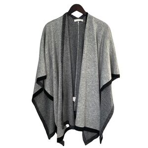 MUSTARD SEED Gray Black Poncho Small